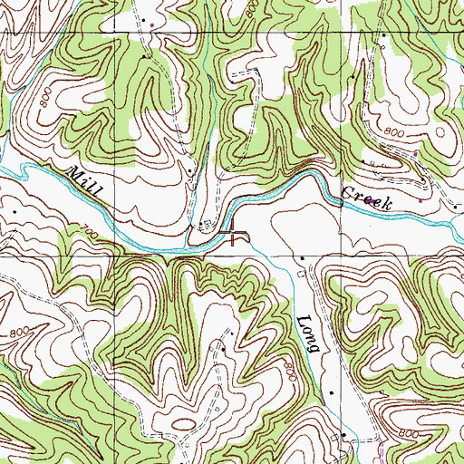 Topographic Map of Long Branch, KY