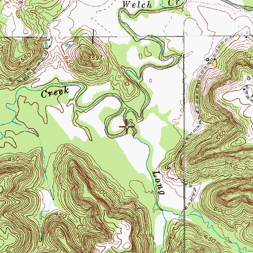Topographic Map of Long Branch, KY