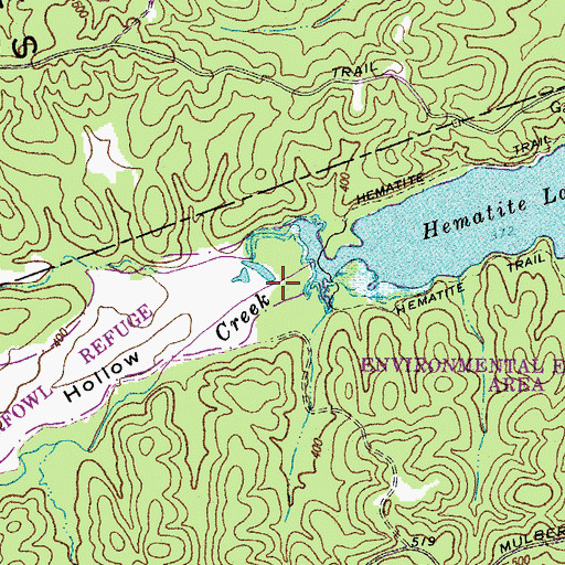 Topographic Map of Long Creek, KY