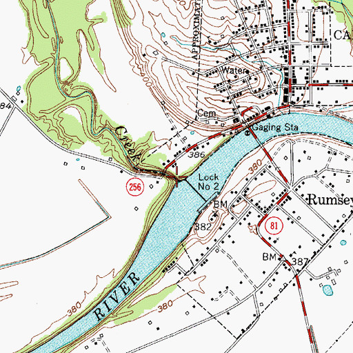 Topographic Map of Long Falls Creek, KY