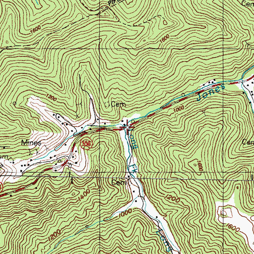 Topographic Map of Long Fork, KY