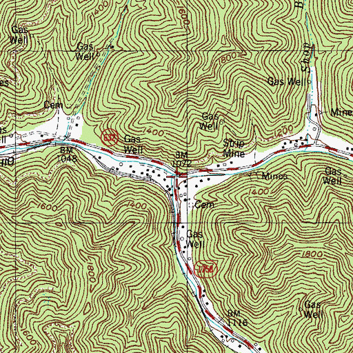 Topographic Map of Long Fork, KY