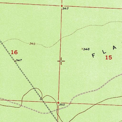 Topographic Map of Gum Flats, AR