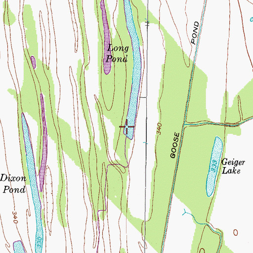 Topographic Map of Long Pond, KY