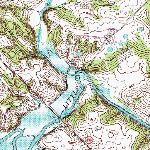 Topographic Map of Long Pond Branch, KY