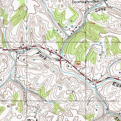 Topographic Map of Long Run, KY
