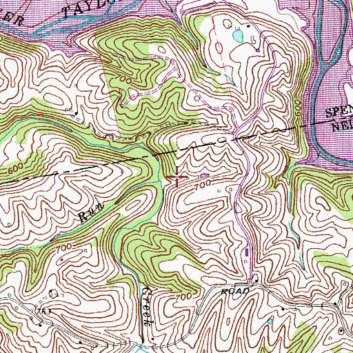 Topographic Map of Long Run, KY
