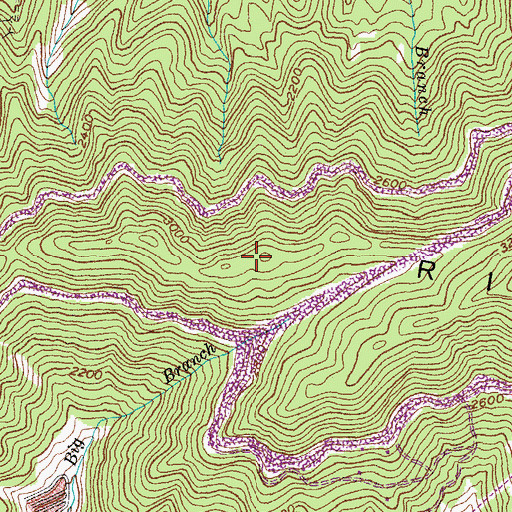Topographic Map of Looney Ridge, KY
