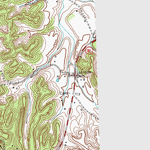 Topographic Map of Lorrison Cemetery, KY