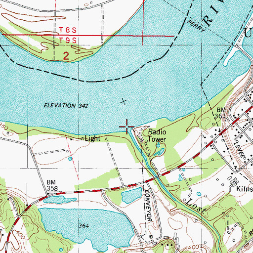 Topographic Map of Lost Creek, KY