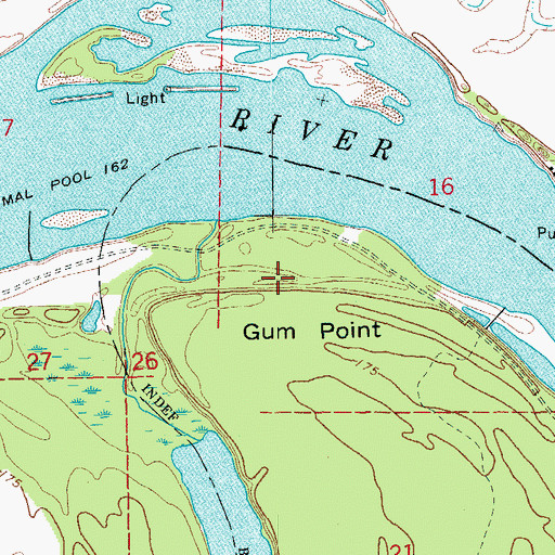 Topographic Map of Gum Point, AR