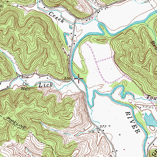 Topographic Map of Lost Lick, KY