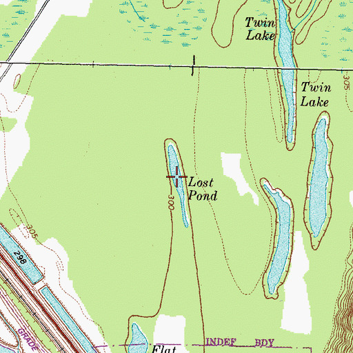Topographic Map of Lost Pond, KY