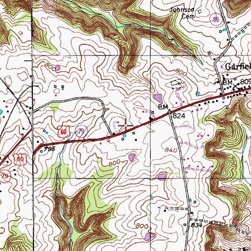 Topographic Map of Lost Run, KY