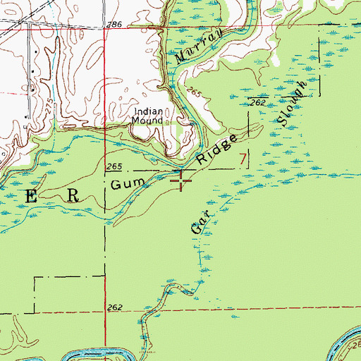 Topographic Map of Gum Ridge, AR