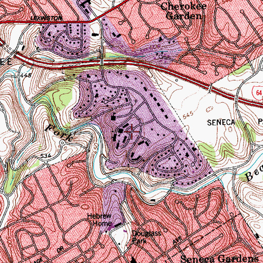 Topographic Map of Louisville Presbyterian Theological Seminary, KY