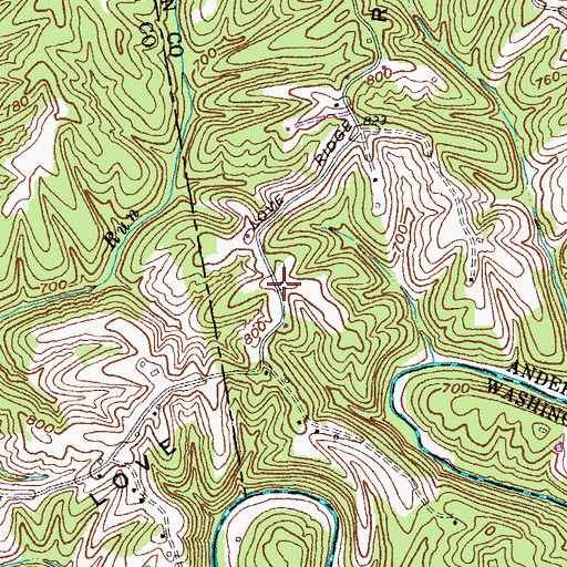 Topographic Map of Love Ridge, KY