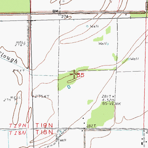 Topographic Map of Gum Slough, AR