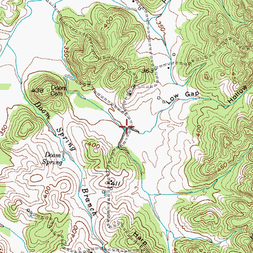 Topographic Map of Low Gap Hollow, KY
