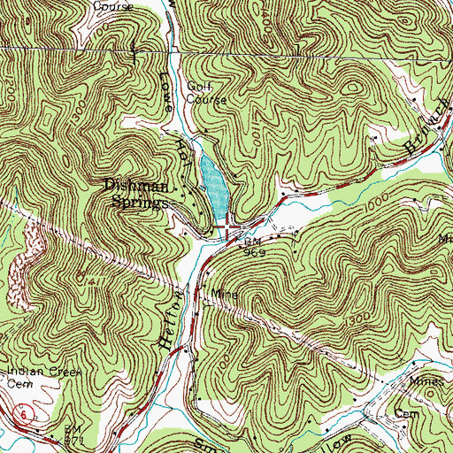 Topographic Map of Lowe Hollow, KY