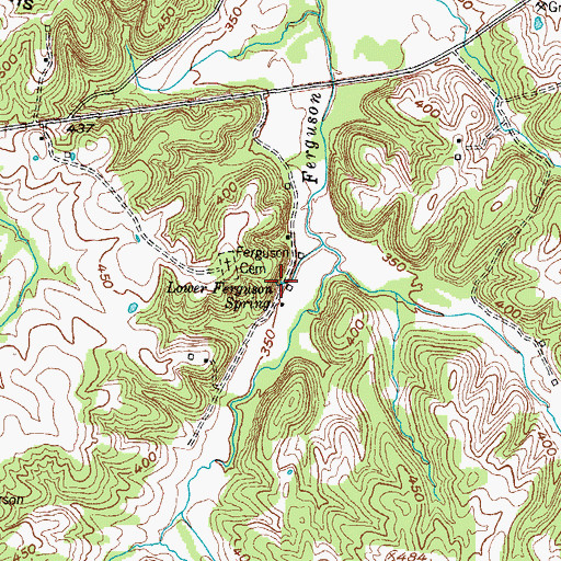 Topographic Map of Lower Ferguson Spring, KY