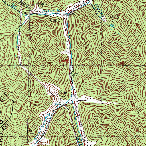Topographic Map of Lower Jacks Creek School, KY