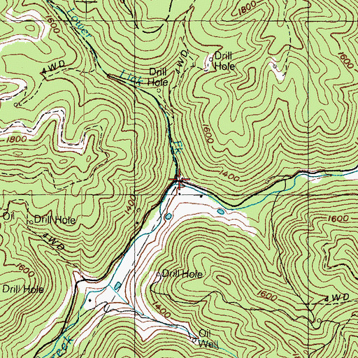 Topographic Map of Lower Lick Fork, KY