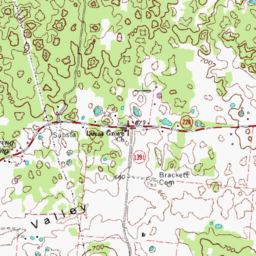 Topographic Map of Lucas Grove Church, KY