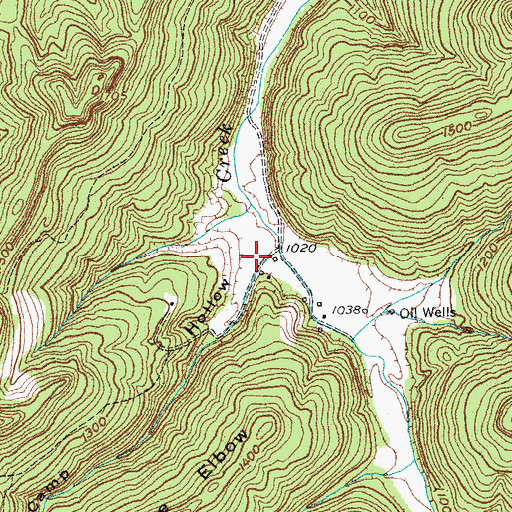 Topographic Map of Lucky Camp Hollow, KY