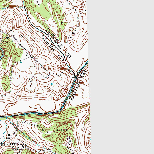 Topographic Map of Lulbegrud Creek, KY