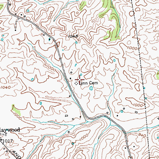 Topographic Map of Lynn Cemetery, KY