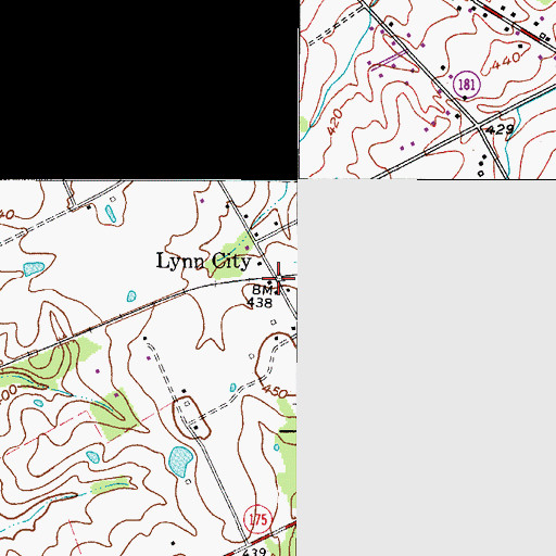 Topographic Map of Lynn City, KY