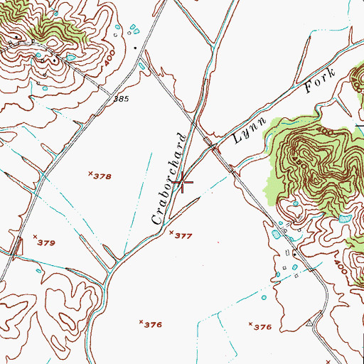 Topographic Map of Lynn Fork, KY