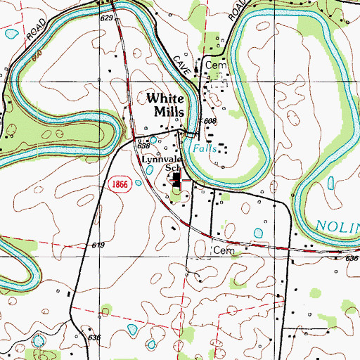 Topographic Map of Lynnvale School, KY