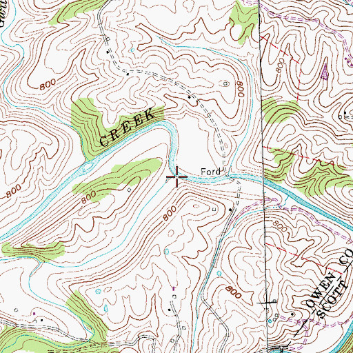 Topographic Map of Lytles Fork, KY