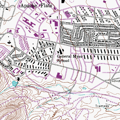 Topographic Map of General Myer Elementary School, AZ