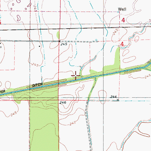 Topographic Map of Gunner Slough, AR