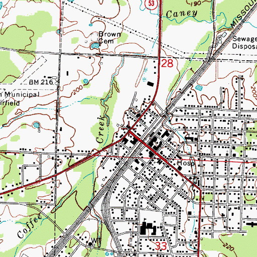 Topographic Map of Gurdon, AR