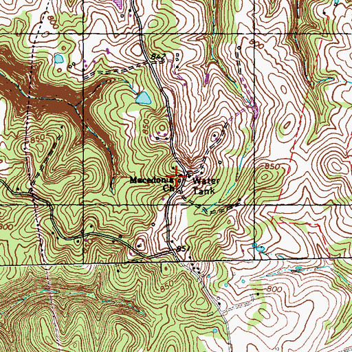 Topographic Map of Macedonia Church, KY