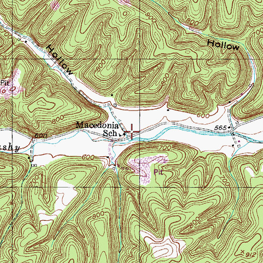 Topographic Map of Macedonia School, KY