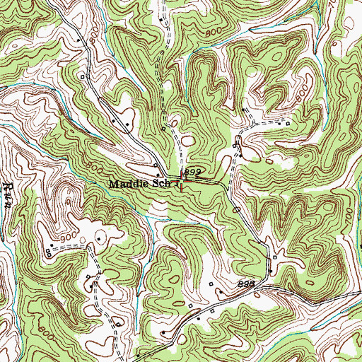 Topographic Map of Maddle School, KY