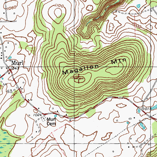 Topographic Map of Magallon Mountain, KY