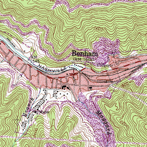 Topographic Map of Maggard Branch, KY