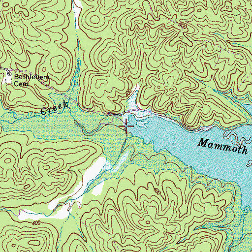 Topographic Map of Mammoth Furnace Creek, KY