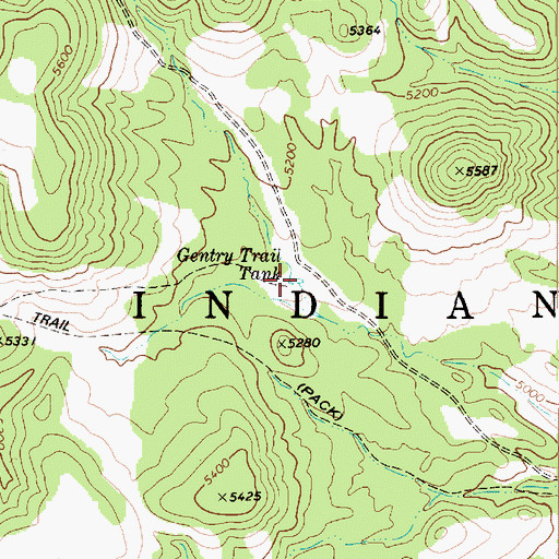 Topographic Map of Gentry Trail Tank, AZ