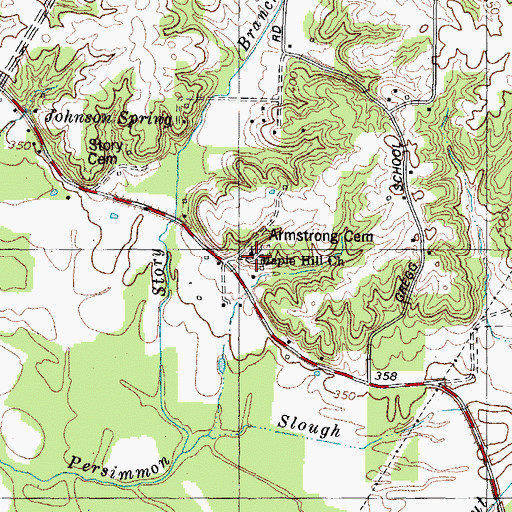 Topographic Map of Maple Hill Church, KY