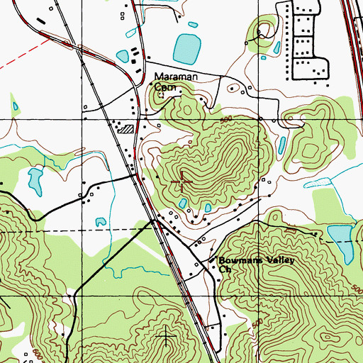 Topographic Map of Maraman Cemetery, KY