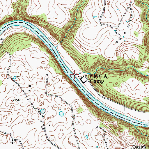 Topographic Map of Marble Creek, KY