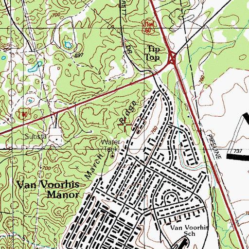 Topographic Map of March Ridge, KY