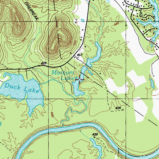 Topographic Map of Marcum Lake, KY